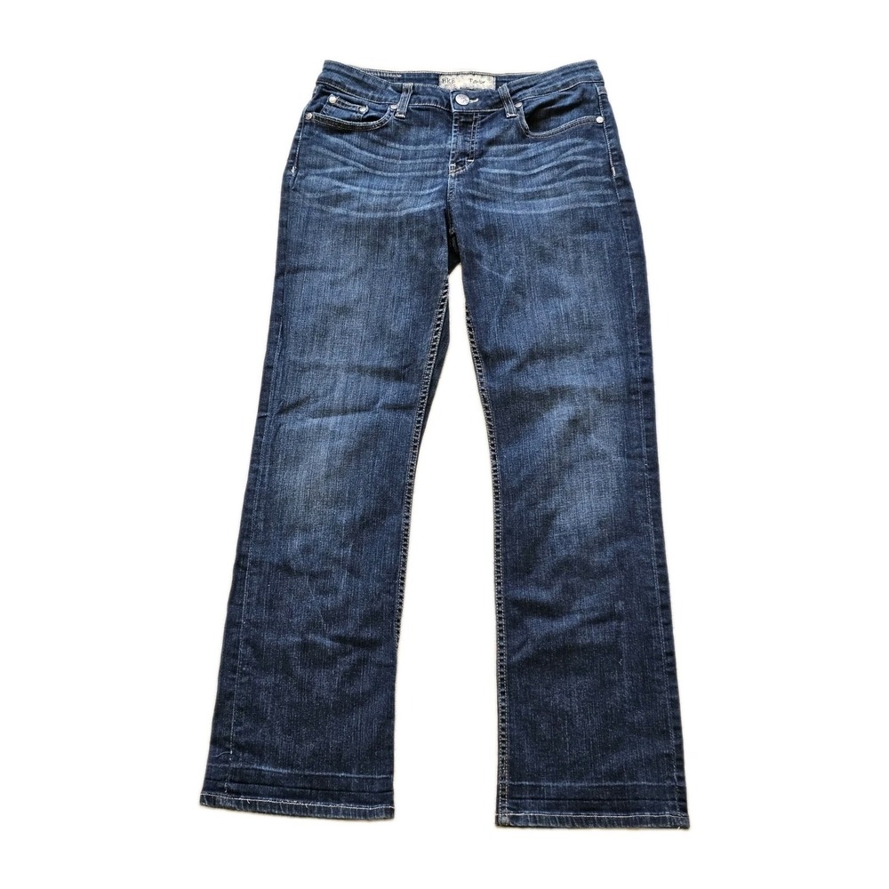BKE Denim Taylor Jeans Womens 29x31.5 Dark Wash Low Bootcut Straight Stretch